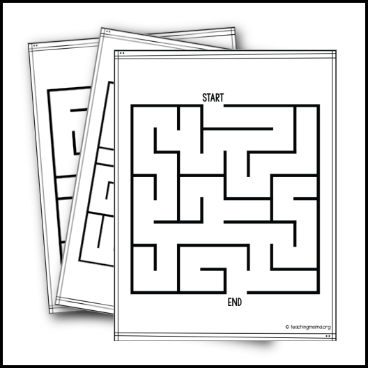 30 Mazes – Printables Club