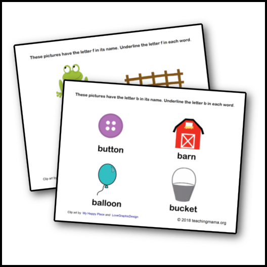 Find the Letter – Printables Club