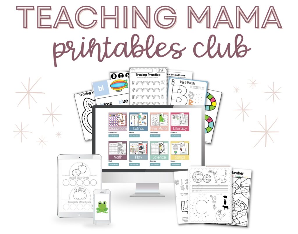 Printables Club – Printables for Teaching Mama Members