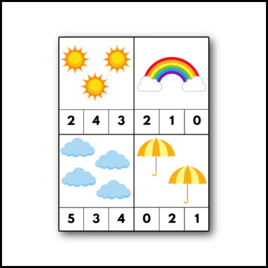Spring counting printables club